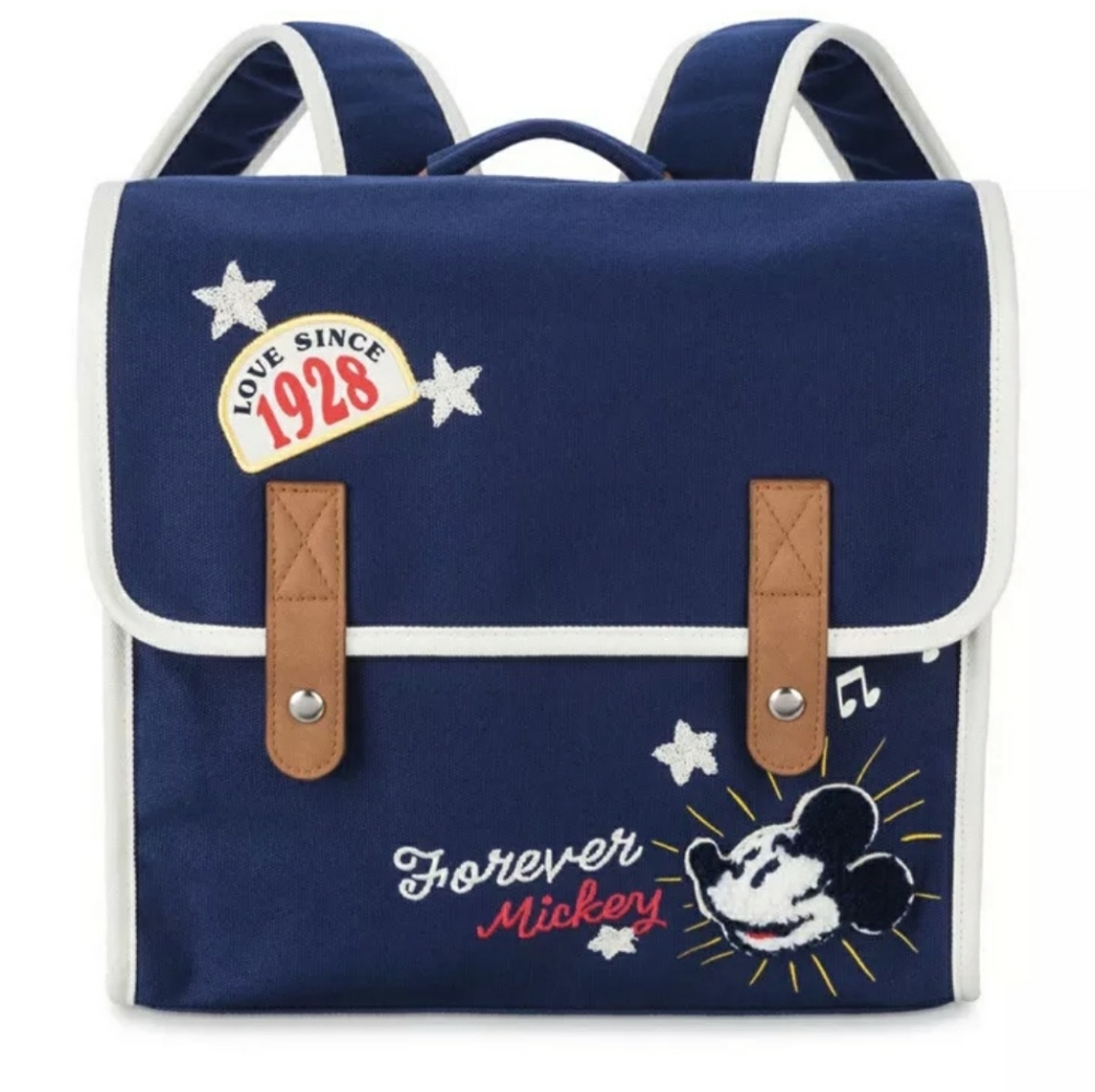 Disney Mickey Mouse Blue Canvas Satchel Backpack